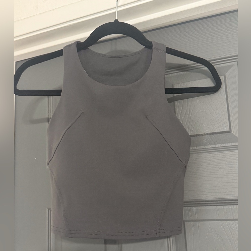 Lululemon wunder train racerback tank top gray size 6